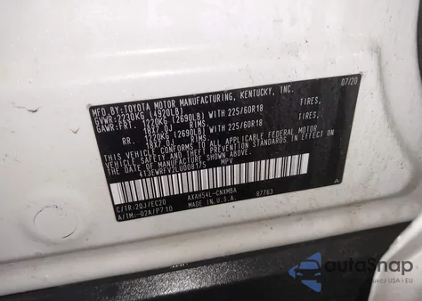 2020 Toyota Rav4 Xse from USA, damaged, VIN 4T3EWRFV2LU008175